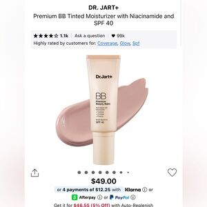 Dr. Jart Premium BB Tinted Moisturizer with Niacinamide and SPF 40